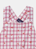 Salopette courte vichy cerises MAURSULA / 25E1BFQ1SAL000