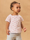 Blouse manches courtes cerises coeurs MAULIA / 25E1BFQ1CHE000