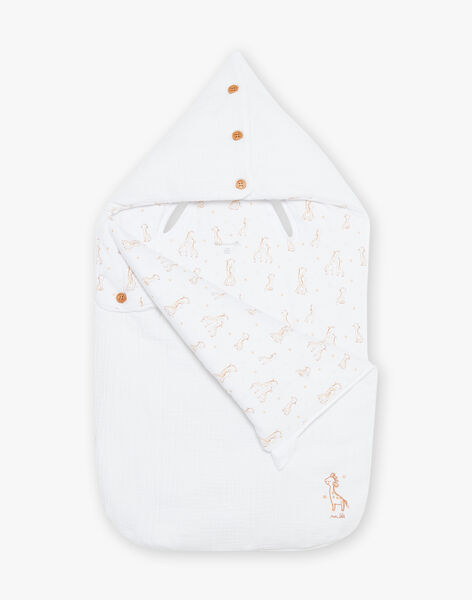 Nid d'ange écru en gaze de coton Girafe FOLQUIN / 23E0AM61TUR000