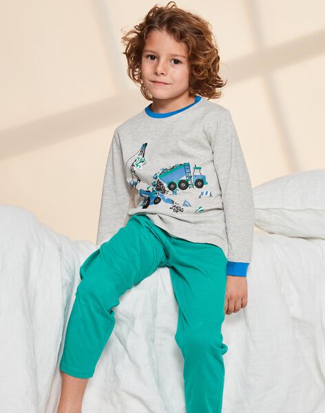 Ensemble pyjama gris thème travaux FLOPASAGE / 23E5PG24PYJ943