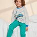 Ensemble pyjama gris thème travaux