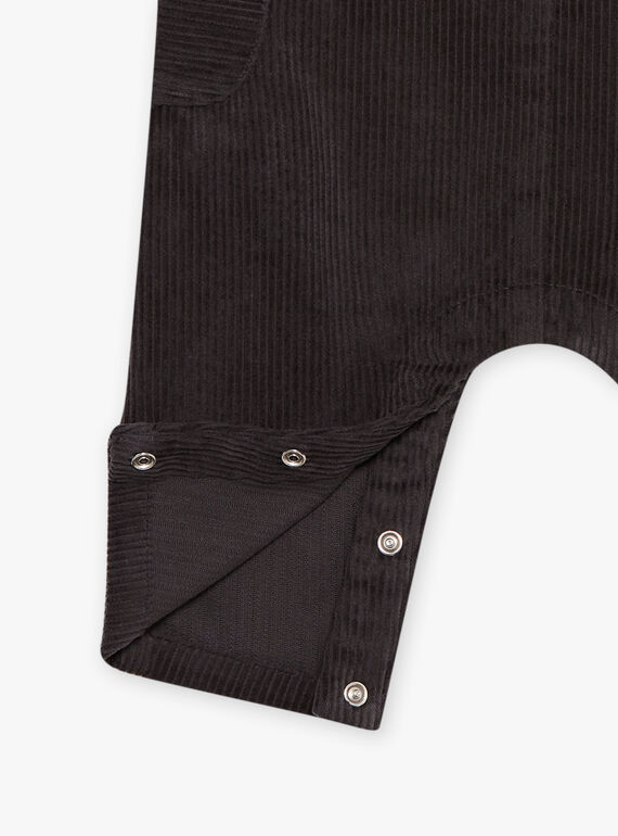 Salopette en velours gris anthracite DALOUIS / 22H1BGR1SAL941
