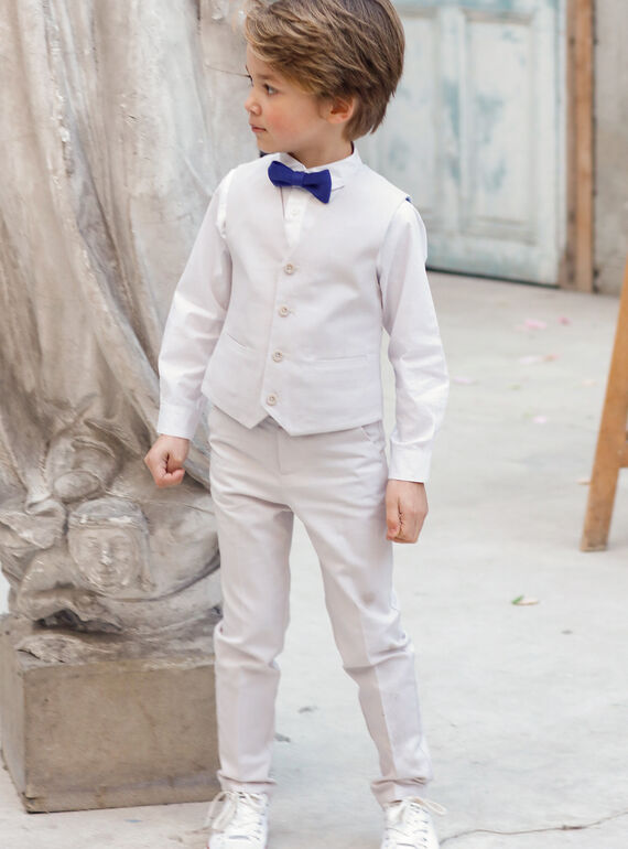 Pantalon droit de costume beige enfant garçon TICOAGE / 20E3PGJ1PAN808