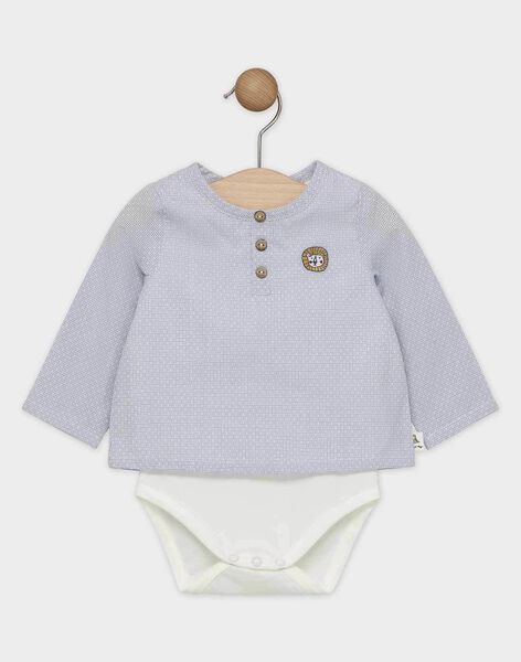 Body Chemise Bebe Garcon Ecru Avec Chemise En Popeline Fantaisie Bleu Grise Body Chemise Bebe Garcon Ecru Avec Chemise En Popeline Fantaisie Bleu Grise