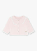 Ensemble dors bien et veste rose pâle en velours bébé fille ZOÉ / 21E0NFG1ENS301