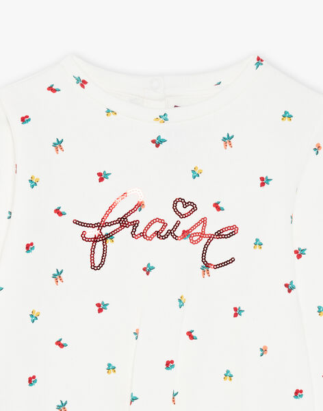 Sweat écru légume et fruit FESWETTE / 23E2PFB1SWE001