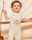 Salopette beige clair à rayures FAGAEL / 23E1BGD1SAL801