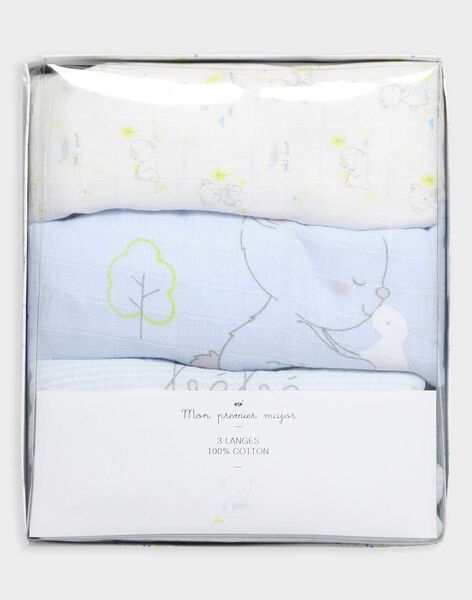 Lot De 3 Langes Bebe Garcon Les Jours Fleuris Naissance Sergentmajor Lot De 3 Langes Bebe Garcon Les Jours Fleuris Naissance Sergentmajor