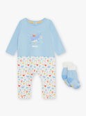 Grenouillère motif baleine et chaussettes bébé garçon CEIACOB / 22E5BG51GREC232