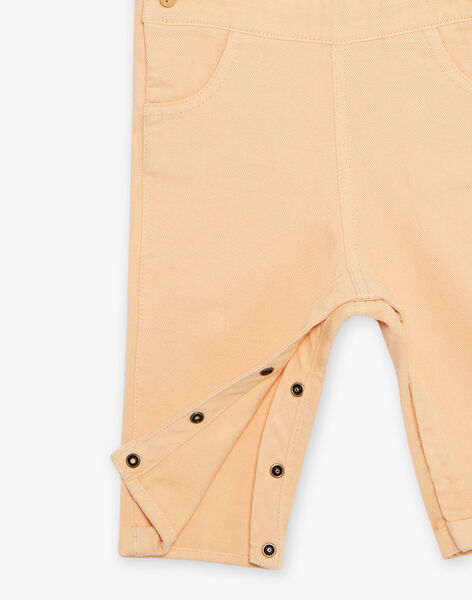 Salopette orange clémentine en twill à découpe oreilles de chat FAPRIA / 23E1BFO1SALE409