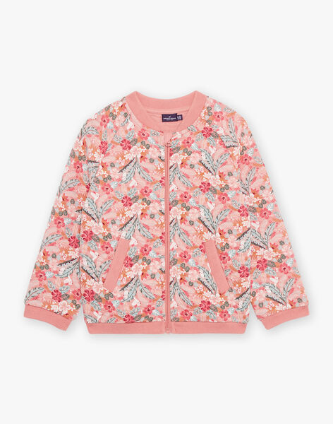 Bomber rose pâle à fleurs FITEDETTE / 23E2PFD1CARD318