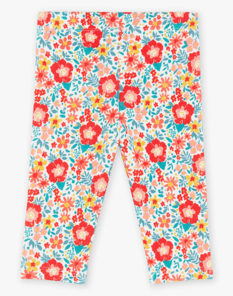 Legging écru à fleurs FADELPHINE / 23E1BFB1CAL001