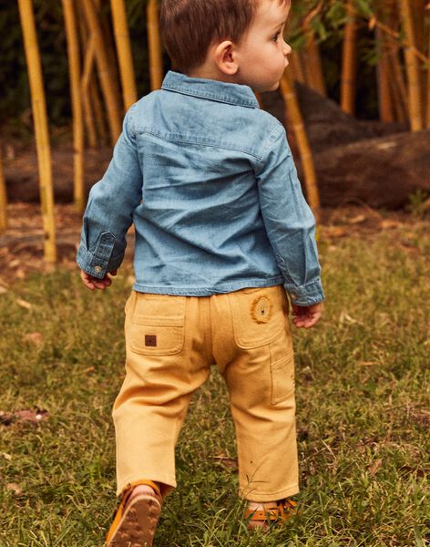 Pantalon en twill jaune FAAKER / 23E1BG81PANB117