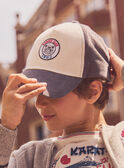 Casquette gris et blanc en velours avec patch tigre Garçon NOCASKAGE / 25H4PGP1CHAJ912