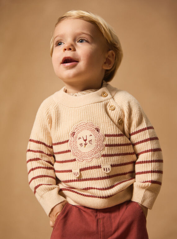 Pull rayé lion MAANTOINE / 25E1BG71PUL114