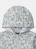 Sweat à capuche zippé vert d'eau MIXVIETTE / 25E2PF51JGHC242