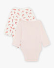Lot de 2 bodies en coton bio bébé fille DORLANE / 22H0NF11BOD307