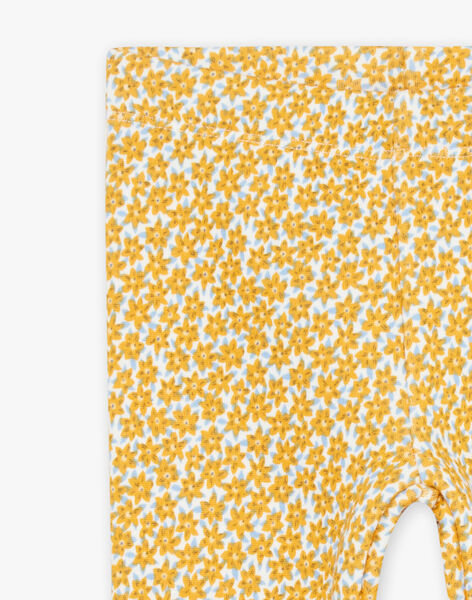 Legging bleu marine à fleurs FABETSY / 23E1BF81CAL001