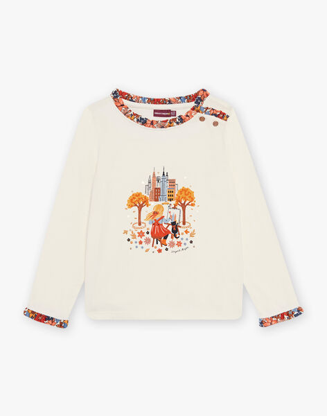 T-shirt écru à fronces DOSHOPETTE / 22H2PFF2TML001