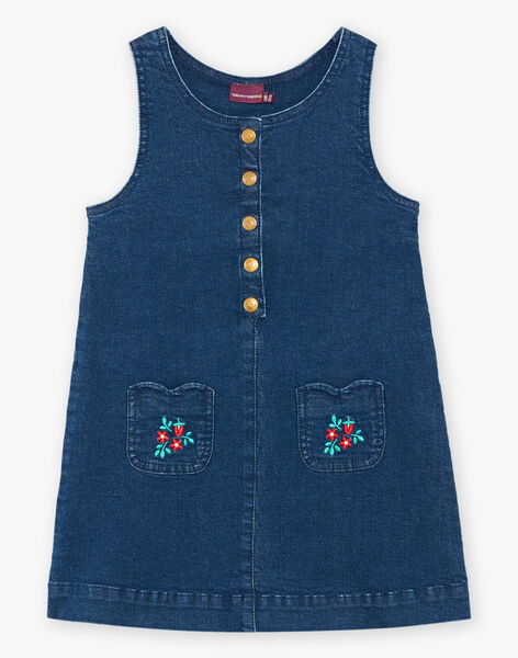Robe chasuble en denim bleu foncé FECHAZETTE / 23E2PFB1CHSK005