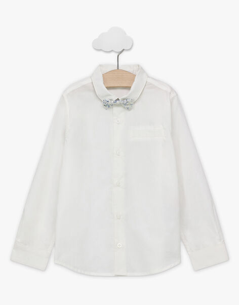 Chemise Popeline Ecru N Ud Papillon Chemise Enfant Sergentmajor