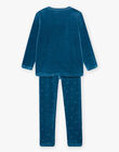 Pyjama bleu en velours à animation espace DEFUSAGE / 22H5PG23PYJ210