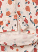 Grenouillère écrue imprimé fruits Bébé Fille NEBILLIE / 25H5BFB2GRE114