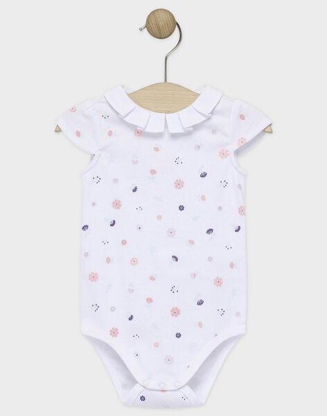 Body Ecru Fleuri Bebe Fille Body Bebe Sergentmajor