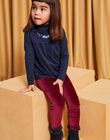 Legging en velours côtelé prune DROLIETTE 2 / 22H4PF82CTT709