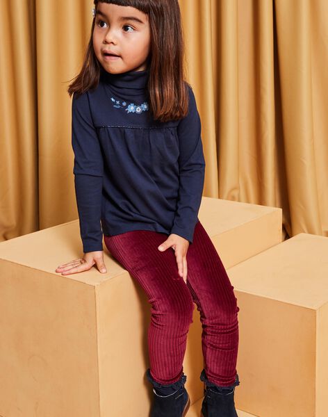 Legging en velours côtelé prune DROLIETTE 2 / 22H4PF82CTT709