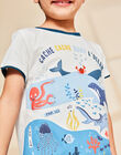 Pyjama écru à motif et imprimé animaux FLOMERAGE / 23E5PG31PYJ001