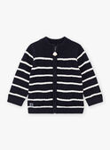 Gilet maille fantaisie à rayures bébé garçon BANELSON / 21H1BGL1GILC205