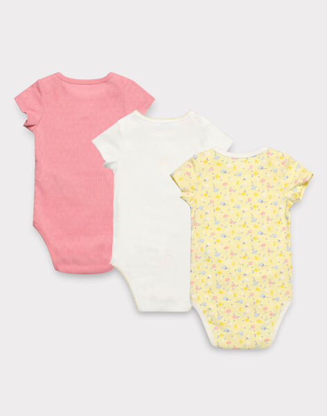 Lot De 3 Bodies Bebe Fille Les Jours Fleuris Bebe Sergentmajor