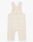 Salopette beige clair à rayures FAGAEL / 23E1BGD1SAL801