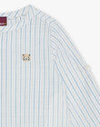 Chemise à rayures beige et bleu FAEDDY / 23E1BGI1CHMC218