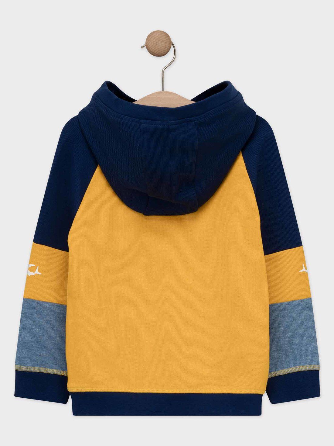 Sweat shirt à capuche jaune avec animation en relief garçon : Les Jours  Fleuris enfant | SergentMajor