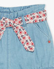 Short denim avec ceinture en popeline FAWILDA / 23E1BFQ1SHOP269