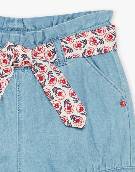 Short denim avec ceinture en popeline FAWILDA / 23E1BFQ1SHOP269