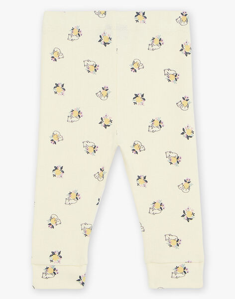 Legging vanille à chats et fruits FAPAULE / 23E1BFO1CAL114