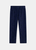 Pyjama bleu foncé en velours imprimé ours Garçon NUICOAGE / 25H5PGB5PYJ703