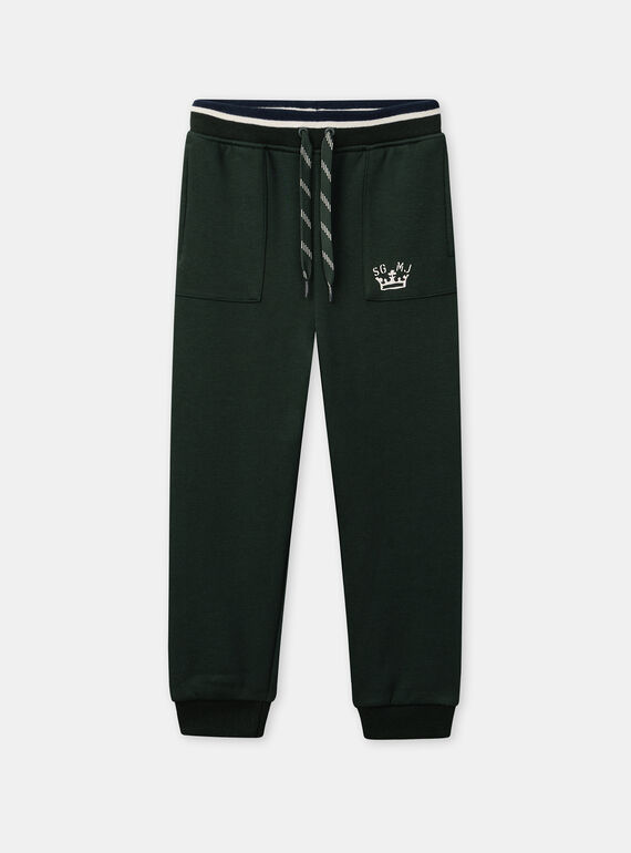 Jogging vert foncé Garçon NAEKAGE / 25H3PG33JGBG633