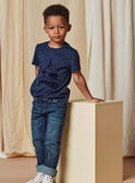Jean denim foncé à coutures contrastées enfant garçon CAZIRAGE1 / 22E3PGF2JEAK005