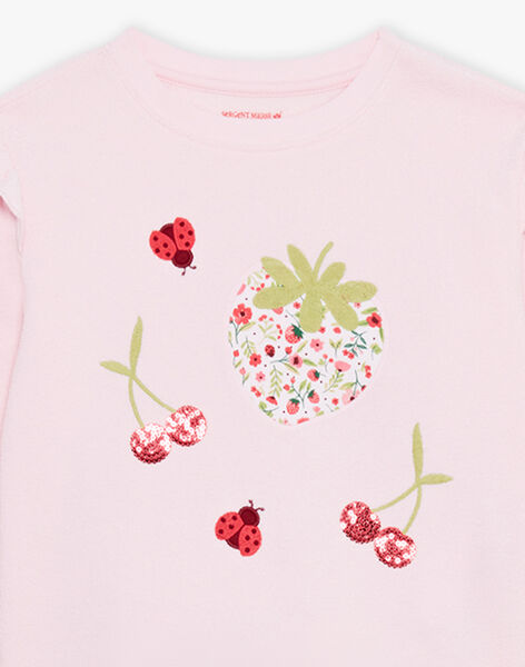 Ensemble pyjama rose pâle à et motifs fantaisie FLOJAETTE / 23E5PF22PYJ309