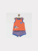 Ensemble débardeur orange / short à rayures NAWILLIAM / 18E1BGR1ENS400