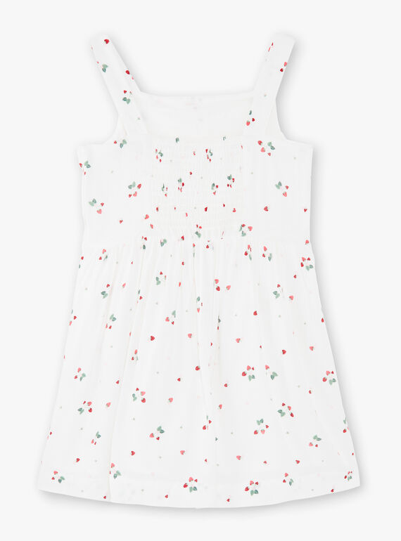 Robe écru imprimé fraise ZOLOMETTE / 21E2PFJ1CHS001