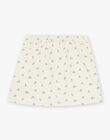 Jupe en jean vanille à fleurs FAJUPETTE / 23E2PF81JUP632
