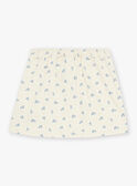 Jupe en jean vanille à fleurs FAJUPETTE / 23E2PF81JUP632