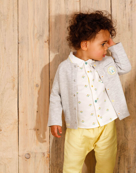 Gilet Manches Longues Gris Chine A Details Brodes Bebe Garcon Pull Gilet Et Cardigan Bebe Sergentmajor