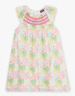 Robe multicolore à smocks imprimé fleuri enfant fille 22E2PFN1ROB811