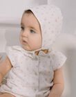 Béguin vanille à imprimé fleuri en double gaze de coton FUMATHILDE / 23E0AFY1CHA114